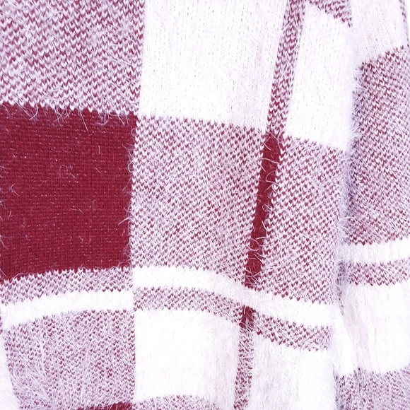 Zelosa | Dark Red/White Comfy Cozy Sweater Sz M/L - Picture 5 of 5